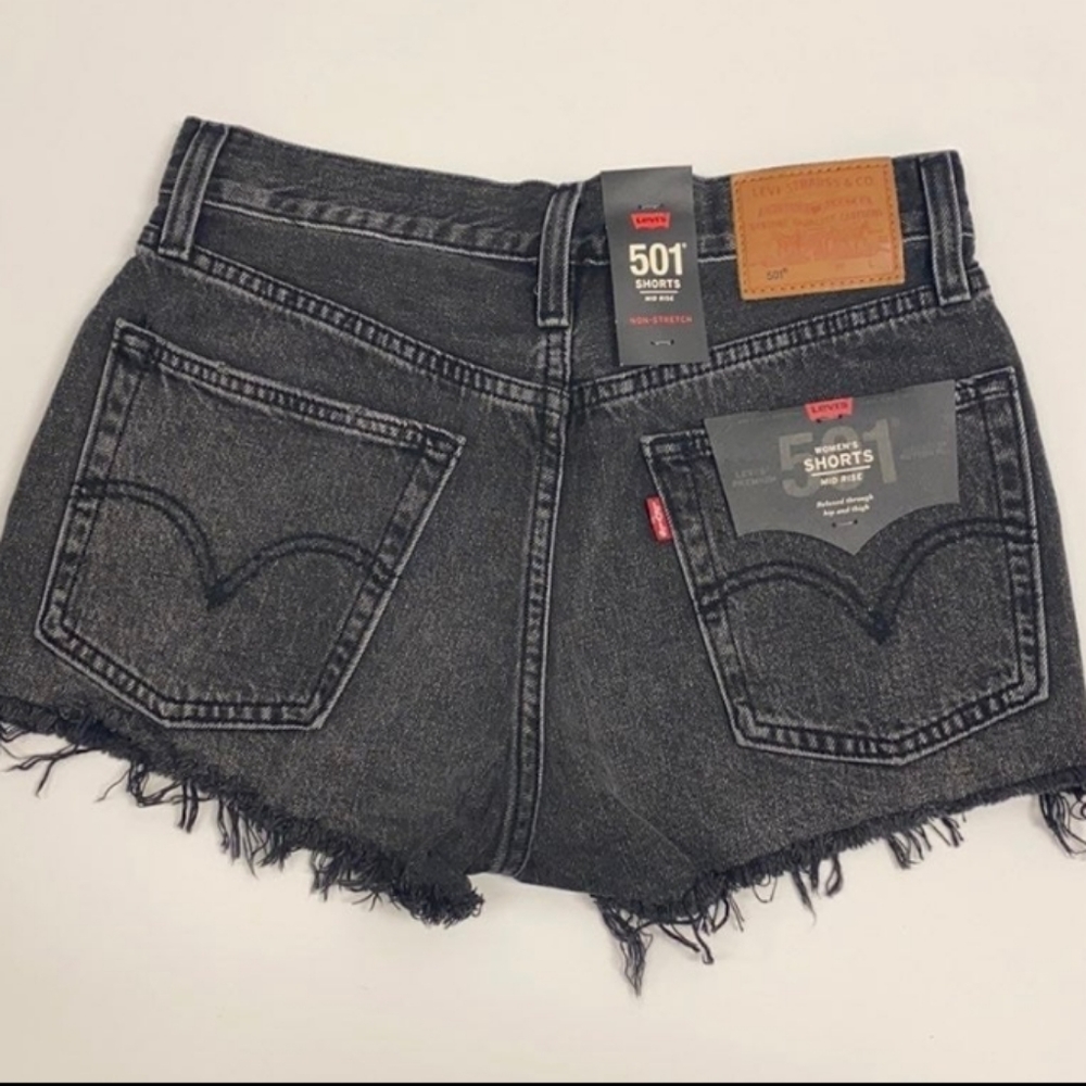 LEVI Midrise Charcoal Grey Jean Short SIZE 27